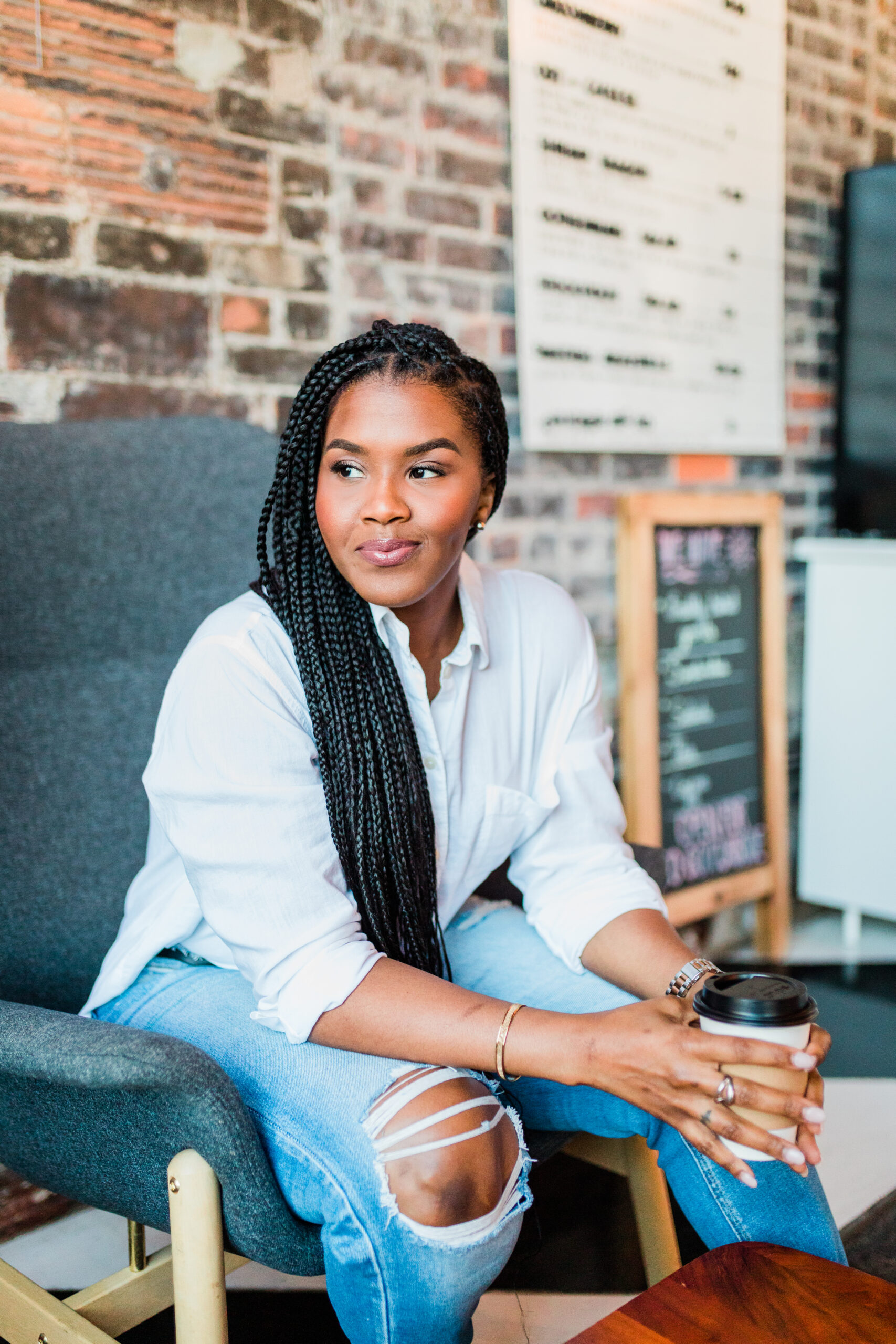 woman entrepreneur in a coffee shop